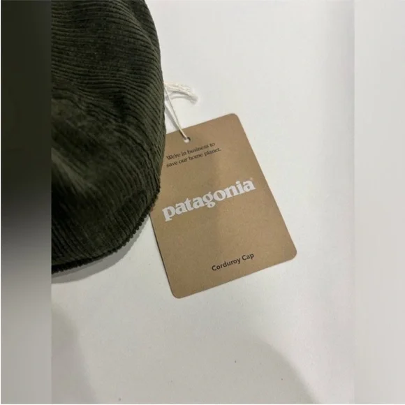 Patagonia Men's Corduroy Hat Adult Green NWT Adjustable Snap Back Closure - Picture 5 of 6